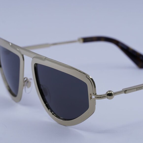 Burberry BE3150 110987 Geometric Sunglasses Light Gold Frame, Grey Lenses - Picture 2 of 9